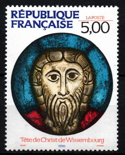 Poštovní známka Francie 1990 Umìní, Kristova hlava Mi# 2782