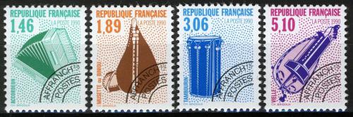 Poštovní známky Francie 1990 Hudební nástroje Mi# 2791-94 Kat 8.50€
