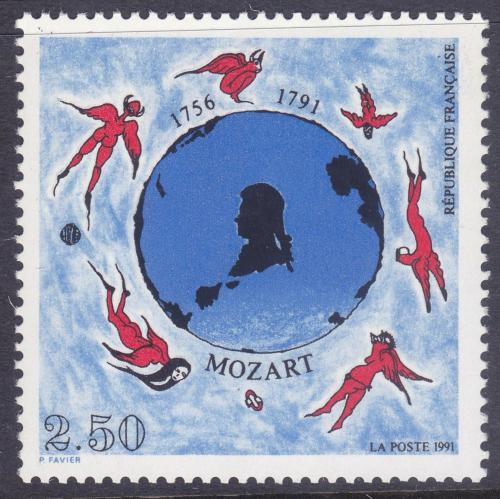 Poštovní známka Francie 1991 Wolfgang Amadeus Mozart Mi# 2828