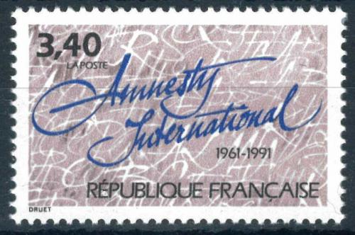 Poštovní známka Francie 1991 Amnesty International, 30. výroèí Mi# 2863