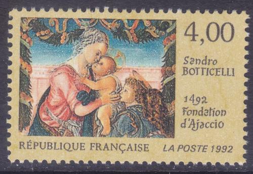 Poštovní známka Francie 1992 Umìní, Sandro Botticelli Mi# 2898