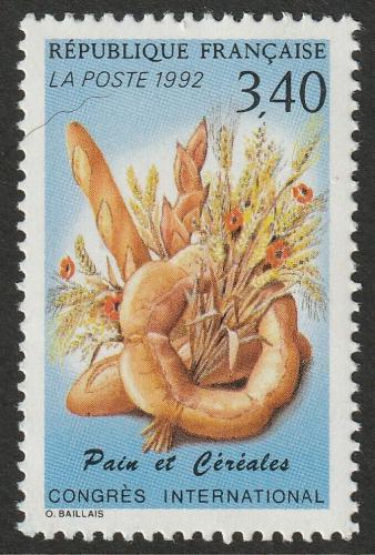 Poštovní známka Francie 1992 Potravináøský kongres Mi# 2902