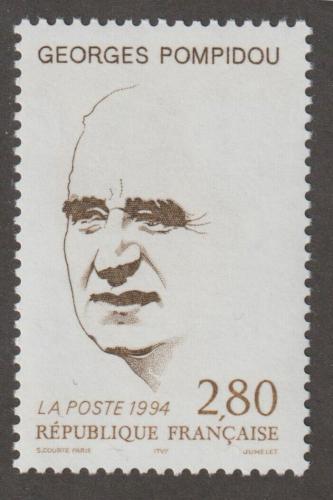 Potovn znmka Francie 1994 Prezident Georges Pompidou Mi# 3018