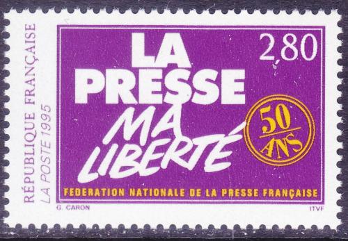 Poštovní známka Francie 1994 Národní tisková agentura, 50. výroèí Mi# 3061