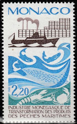 Poštovní známky Monako 1985 Rybáøský prùmysl Mi# 1720