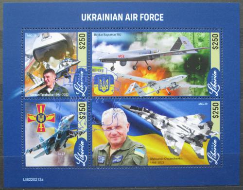 Poštovní známky Libérie 2022 Válka na Ukrajinì, vzdušná obrana Mi# N/N