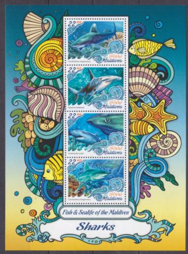 Poštovní známky Maledivy 2016 Žraloci Mi# 6638-41 Kat 11€