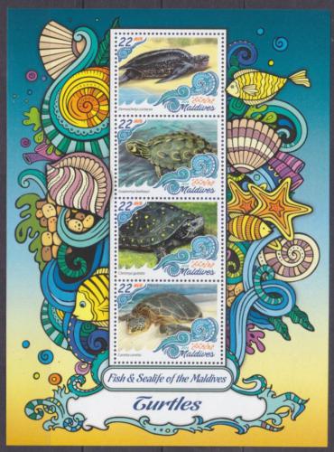Poštovní známky Maledivy 2016 Želvy Mi# 6643-46 Kat 11€