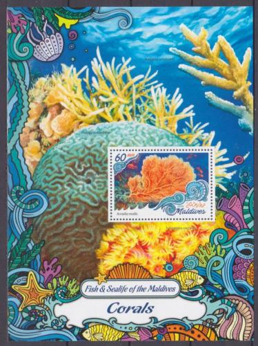 Poštovní známka Maledivy 2016 Korály Mi# Block 996 Kat 7.50€
