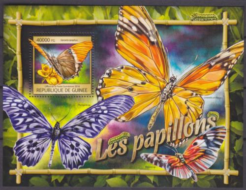Poštovní známka Guinea 2016 Motýli Mi# Block 2653 Kat 16€
