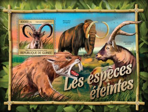 Poštovní známka Guinea 2016 Vyhynulá fauna Mi# Block 2663 Kat 16€