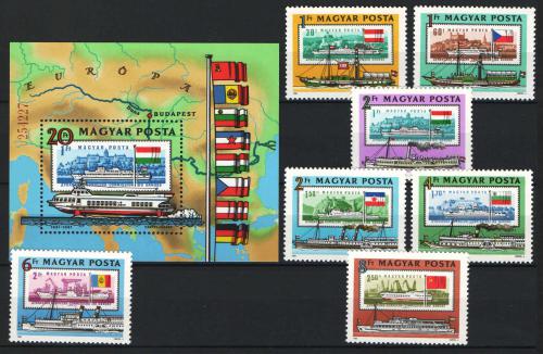 Poštovní známky Maïarsko 1981 Plavba po Dunaji Mi# 3514-20 + Block 153