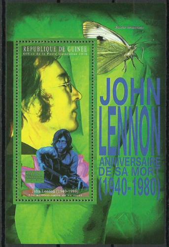 Poštovní známka Guinea 2010 The Beatles, John Lennon Mi# Block 1892 Kat 10€