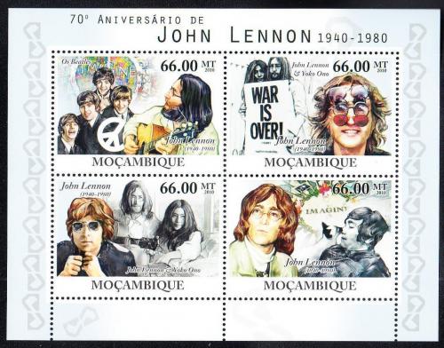 Poštovní známky Mosambik 2010 The Beatles, John Lennon Mi# 4215-18 Kat 15€