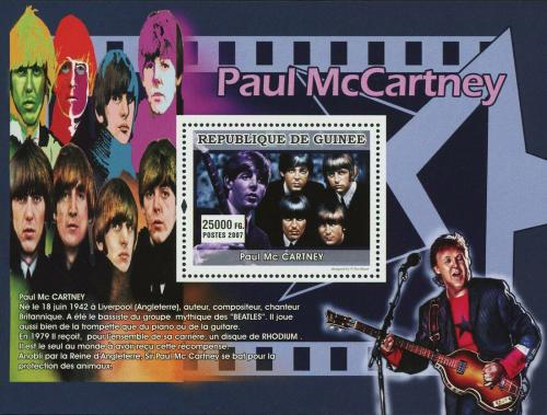 Poštovní známka Guinea 2007 The Beatles, Paul Mc Cartney Mi# Block 1311 Kat 8€