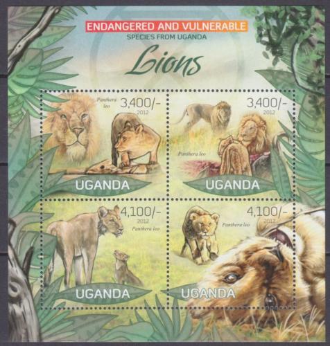 Poštovní známky Uganda 2012 Lvi Mi# 2975-78 Kat 13€