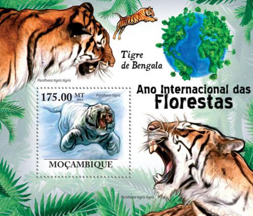 Poštovní známka Mosambik 2011 Tygøi Mi# Block 428 Kat 10€