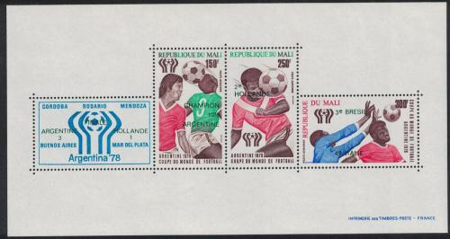 Poštovní známky Mali 1978 MS ve fotbale pøetisk Mi# Block 11