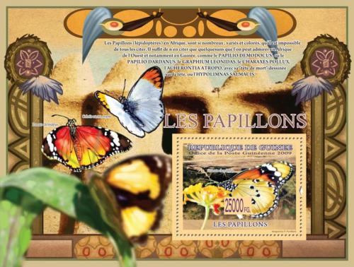 Poštovní známka Guinea 2009 Motýli Mi# Block 1658 Kat 10€