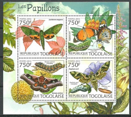 Poštovní známky Togo 2012 Motýli Mi# 4423-26 Kat 12€