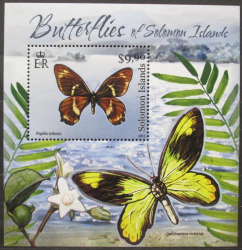 Poštovní známka Šalamounovy ostrovy 2012 Motýli Mi# 1451 Block