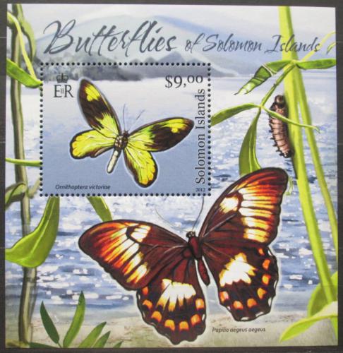 Poštovní známka Šalamounovy ostrovy 2012 Motýli Mi# 1452 Block