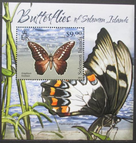 Poštovní známka Šalamounovy ostrovy 2012 Motýli Mi# 1454 Block 