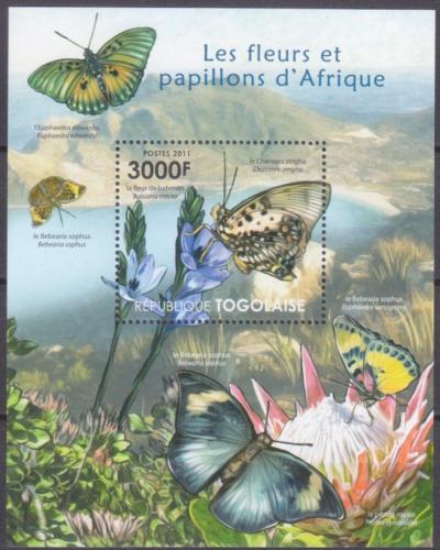 Poštovní známka Togo 2011 Afriètí motýli Mi# Block 632 Kat 12€ 