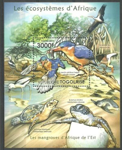 Poštovní známka Togo 2011 Fauna východoafrických mangrovníkù Mi# Block 640 Kat 12€