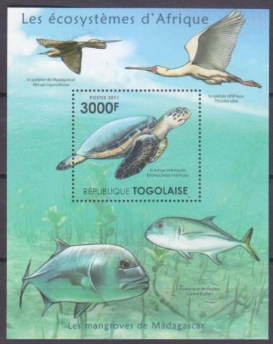 Poštovní známka Togo 2011 Fauna madagaskarských mangrovníkù Mi# Block 641 Kat 12€