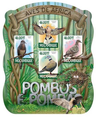 Poštovní známky Mosambik 2015 Holubi Mi# 7904-07 Kat 10€