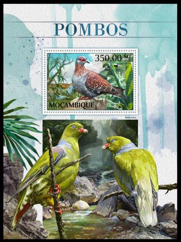 Poštovní známka Mosambik 2016 Holubi Mi# Block 1226 Kat 20€