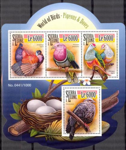 Poštovní známky Sierra Leone 2015 Holubi Mi# 6548-51 Kat 11€