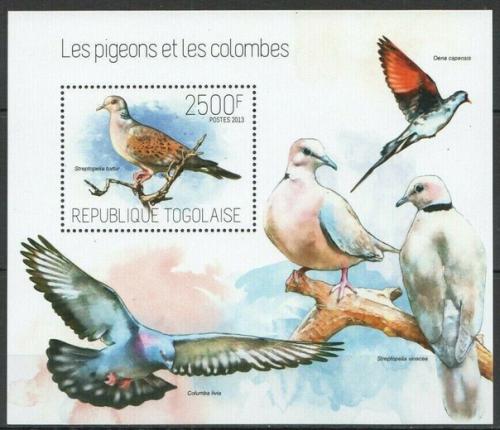 Poštovní známka Togo 2013 Holubi Mi# Block 885 Kat 10€
