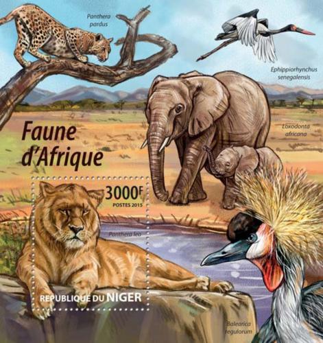 Poštovní známka Niger 2015 Africká fauna Mi# Block 437 Kat 12€