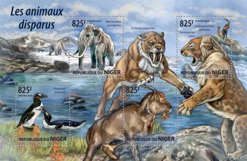 Poštovní známky Niger 2015 Vyhynulá fauna Mi# 3460-63 Kat 13€
