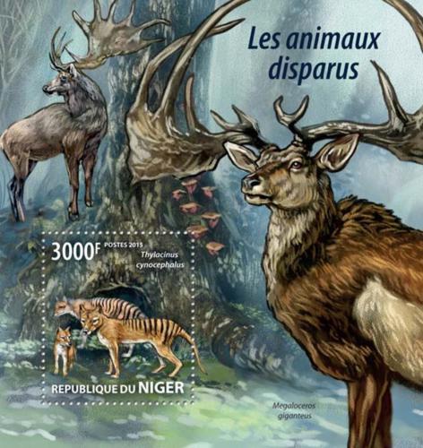 Poštovní známka Niger 2015 Vyhynulá fauna Mi# Block 436 Kat 12€
