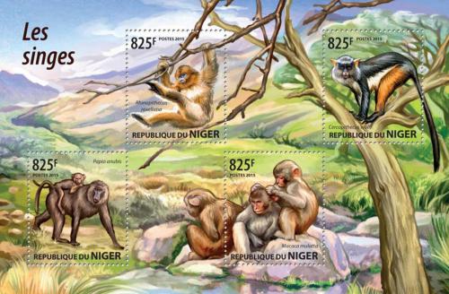 Poštovní známky Niger 2015 Opice Mi# 3515-18 Kat 13€