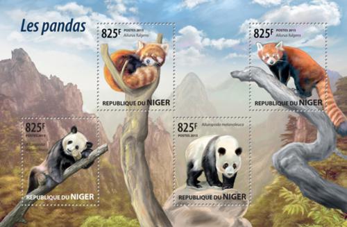 Poštovní známky Niger 2015 Pandy Mi# 3475-78 Kat 13€