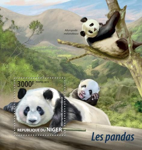 Poštovní známka Niger 2015 Pandy Mi# Block 439 Kat 12€