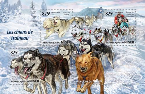 Poštovní známky Niger 2015 Tažní psi Mi# 3505-08 Kat 13€