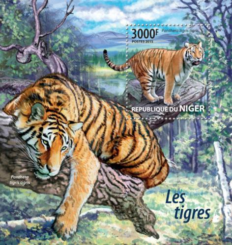 Poštovní známka Niger 2015 Tygøi Mi# Block 443 Kat 12€