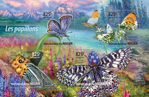 Poštovní známky Niger 2015 Motýli Mi# 3400-03 Kat 13€