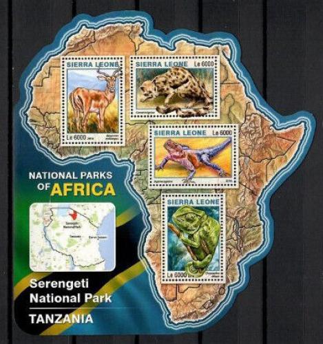 Poštovní známky Sierra Leone 2016 NP Serengeti, Tanzánie Mi# 7282-85 Kat 11€