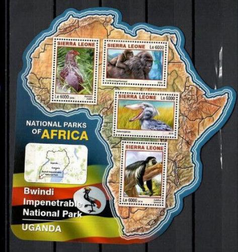 Poštovní známky Sierra Leone 2016 NP Bwindi Impenetrable, Uganda Mi# 7286-89 Kat 11€