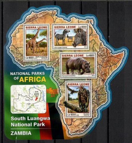 Poštovní známky Sierra Leone 2016 NP South Luangwa, Zambie Mi# 7250-53 Kat 11€
