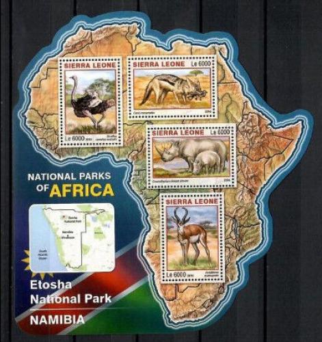 Poštovní známky Sierra Leone 2016 NP Etosha, Namíbie Mi# 7238-41 Kat 11€