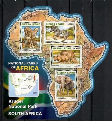 Poštovní známky Sierra Leone 2016 NP Kruger,Jižní Afrika Mi# 7270-73 Kat 11€