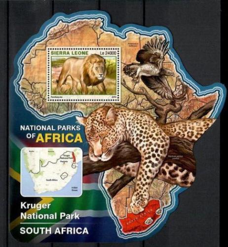 Poštovní známka Sierra Leone 2016 NP Kruger,Jižní Afrika Mi# Block 989 Kat 11€