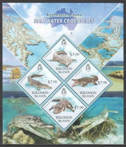 Poštovní známky Šalamounovy ostrovy 2013 Moøští krokodýli Mi# 1921-24 Kat 9.50€